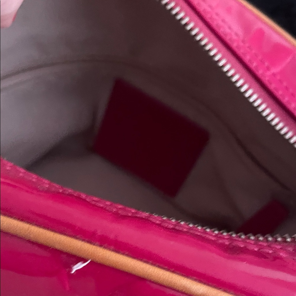 Coach Fuchsia and Tan Satchel - Picture 7 of 7